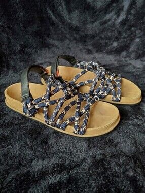 Zara Rope Footbed Sandals 8.5